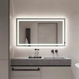 Espelho jateado iluminado com led frio 60x100cm Woodglass 60x100 jato frio - 7