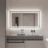 Espelho jateado iluminado com led frio 60x100cm Woodglass 60x100 jato frio - 7