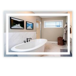 Espelho jateado iluminado com led frio 60x100cm Woodglass 60x100 jato frio - 2