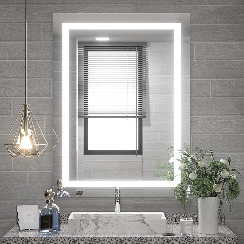 Espelho jateado iluminado com led frio 60x100cm Woodglass 60x100 jato frio - 4