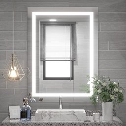 Espelho jateado iluminado com led frio 60x100cm Woodglass 60x100 jato frio - 4