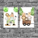 Ver imagem 1 de Kit 2 Placas Decorativas Infantis Safari 18x27cm