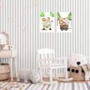 Ver imagem 2 de Kit 2 Placas Decorativas Infantis Safari 18x27cm