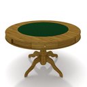 Ver imagem 2 de Conjunto Mesa de Jogos Carteado Bellagio Tampo Reversível e 6 Cadeiras Madeira Poker Base Estrela Ve