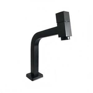 Torneira Link Quadrada Baixa 1/4 De Volta Black Preto