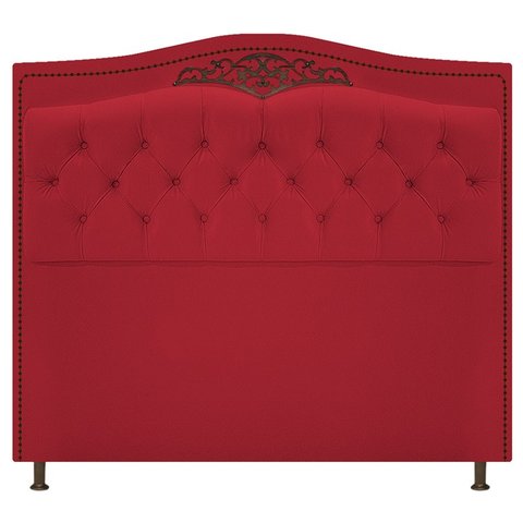 Cabeceira Imperio 100 cm Suede Vermelho