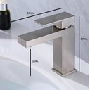 Ver imagem 2 de Torneira Monocomando Banheiro Quadrada Baixa Gbs17 Escovada