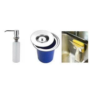 Lixeira Cozinha Embutir 3 Litros + Dosador + Suporte Bucha