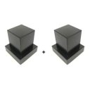 Ver imagem 1 de 2 Acabamentos Registro Quadrado 3/4 Padrão Deca Metal Preto