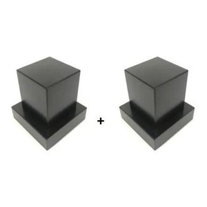 2 Acabamentos Registro Quadrado 3/4 Padrão Deca Metal Preto