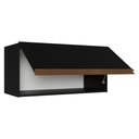 Ver imagem 6 de Armário Aéreo Pieta 70cm 1 Porta MDP Basculante Preto Madesa