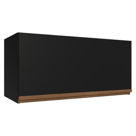 Armário Aéreo Pieta 70cm 1 Porta MDP Basculante Preto Madesa