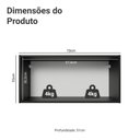 Ver imagem 7 de Armário Aéreo Pieta 70cm 1 Porta MDP Basculante Preto Madesa