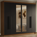 Ver imagem 1 de Guarda-roupa Casal 6 Portas Batentes com Espelho Venus Madesa