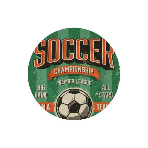 Conjunto com 6 Pratos de Sobremesa Football D Futebol Ø21cm Alleanza Cerâmica Revendedor Autorizado.