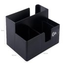 Ver imagem 2 de Kit 4 Porta Sachês Guardanapos Açúcar Organizadores Bancada Preto