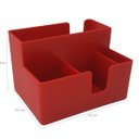 Ver imagem 2 de Kit 4 Porta Sachês Guardanapos Açúcar Organizadores Bancada Vermelho