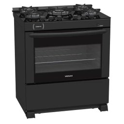 Fogao 5 Bocas Venax Delplus Vitreo Preto Fosco Gas Glp - 1 Fogao 5 Bocas Venax Delplus Vitreo Preto Fosco Gas Glp - 1