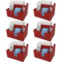 Ver imagem 1 de Kit 6 Porta Sachês Guardanapos Açúcar Organizadores Bancada Vermelho