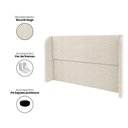 Ver imagem 2 de Cabeceira Casal Estofada Ideal para Cama King 190cm Bouclé - Bege