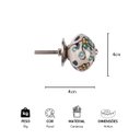 Ver imagem 2 de Puxador Cerâmica Decorado Floral Gavetas Armários Portas