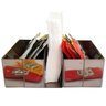 Suporte Porta Sachês E Guardanapos Aço Inox Bancada Mesa - 1