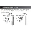 Ver imagem 6 de Torneira Banheiro/lav. Pratica Clean Preto Black Alta Metal