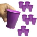 Ver imagem 1 de Balde Cachepot de Metal 24 und Para Mesa Festa Evento 15 Anos Mini Roxo Kit