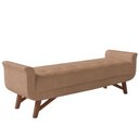 Ver imagem 6 de Kit Cabeceira Cama Box Paris 140cm com Puff Recamier Itália P05 Bouclê Bege