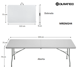 Mesa com Pés Dobráveis 2,4m Duratec - 4