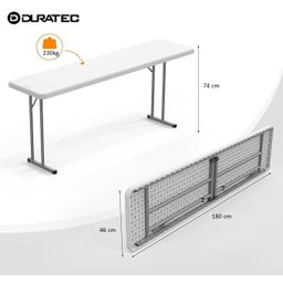 Mesa Retangular Dobrável de Treinamento 1,80m Duratec - 4