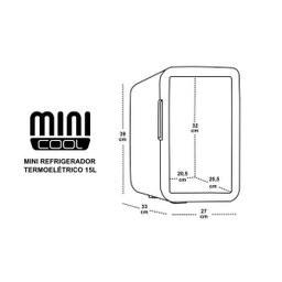 Mini Geladeira 15 Litros preta Mini Cool - 4