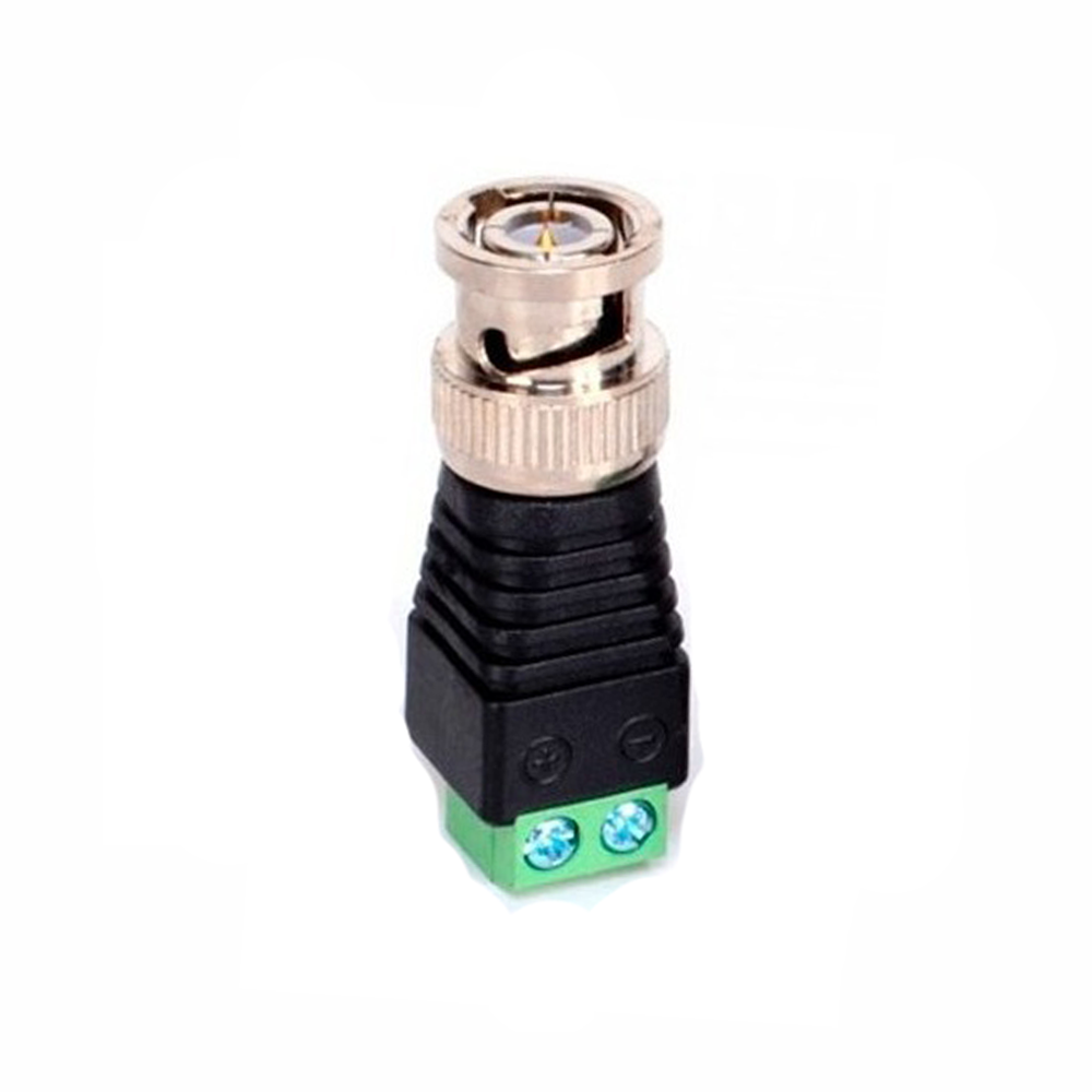 Conector BNC Macho com Borne e Identificação Positivo e Negativo - 1