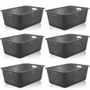 Ver imagem 1 de 6 Caixas Organizadoras Maxi Grande Organize Cesto Plástico 40l Chumbo