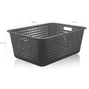 Ver imagem 2 de 6 Caixas Organizadoras Maxi Grande Organize Cesto Plástico 40l Chumbo