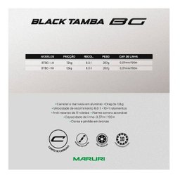Carretilha Maruri Black Tamba Bg 8.0:1 Drag 12kg Direita - 6
