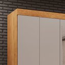 Ver imagem 4 de Guarda-roupa Casal 6 Portas 2 Gavetas Estrela Premium Salleto Cinamomo/off White