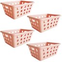 Ver imagem 1 de 4 Cestos Organizadores Caixas Organizadoras Pequena para Guardar Rosa