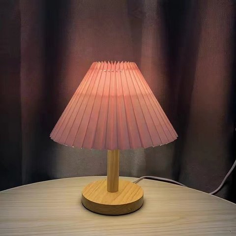 Abajur Nordic plissado candeeiro de mesa diy dobrável 5v usb 220v arte atmosfera quarto cabeceira lu