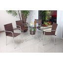 Ver imagem 4 de Conjunto de Mesa com Balde de Gelo, Móveis de Alumínio e Fibra Sintética - Sarah Móveis