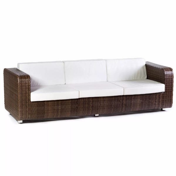 Jogo de sofá completo para sala e área externa, móveis de alumínio e junco sintético - Sarah Móveis - 3