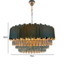 Ver imagem 3 de Lustre Pendente Clássico Zurique Gold em Inox e Cristal - 40x75cm