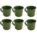 Ver imagem 1 de Jogo 6 Xícaras Café Caneca Esmaltada 400ml Caneca de Agata Verde