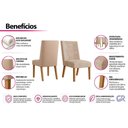 Ver imagem 4 de Kit 2un Cadeiras Cozinha Anne Nature/Caramelo/Creme Henn