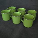 Ver imagem 3 de Jogo 6 Canecas Xícaras De 70ml Chá Café Esmaltadas Cozinha Verde Botânico