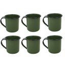 Ver imagem 1 de Jogo 6 Canecas Xícaras De 70ml Chá Café Esmaltadas Cozinha Verde Botânico