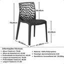 Ver imagem 6 de Kit 2 Cadeiras de Jantar Gruvyer Design em Polipropileno - Preto