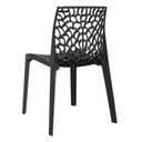 Ver imagem 5 de Kit 2 Cadeiras de Jantar Gruvyer Design em Polipropileno - Preto