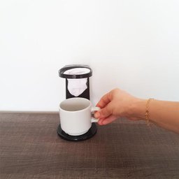 Passador De Café Individual Mini Coador De Café De Pano 17cm Preto - 6