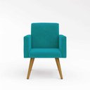 Ver imagem 4 de Kit 10 Cadeiras Poltronas Decorativa - Escritório - Recepção Cor:azul-turquesa
